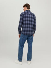 Jack & Jones Slim Fit Kostkovaná košile -Vintage Indigo - 12245084