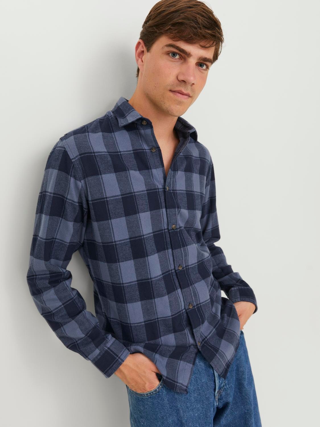mens check shirt products for sale