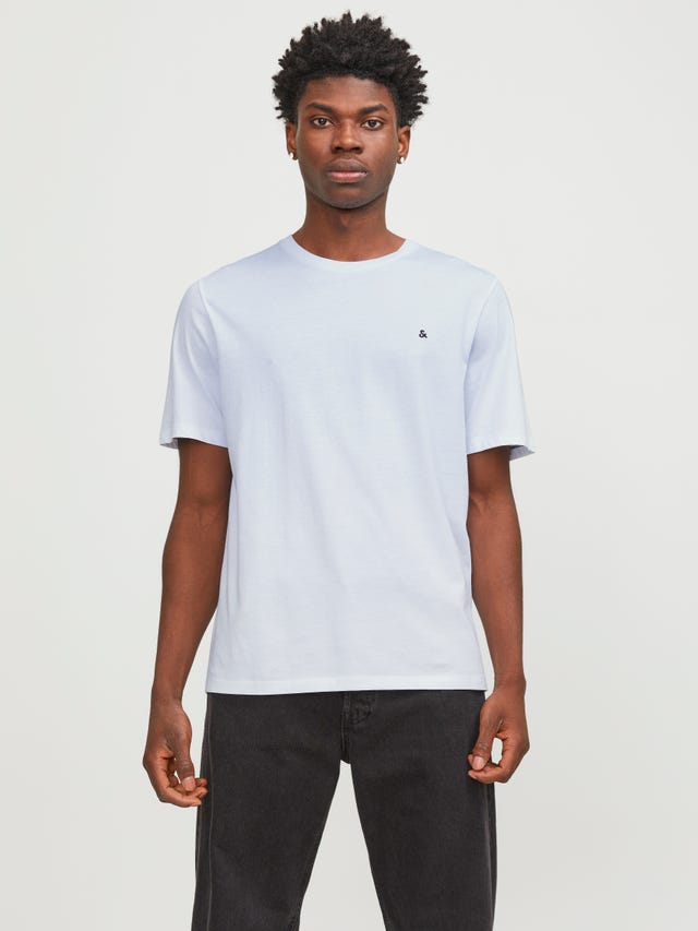 Jack & Jones Baas Ümmargune kaelus T-särk - 12245087