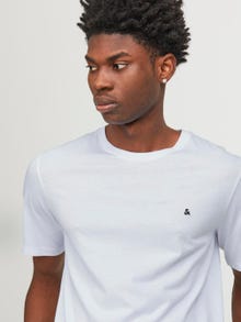 Jack & Jones Basic Pyöreä pääntie T-paita -White - 12245087
