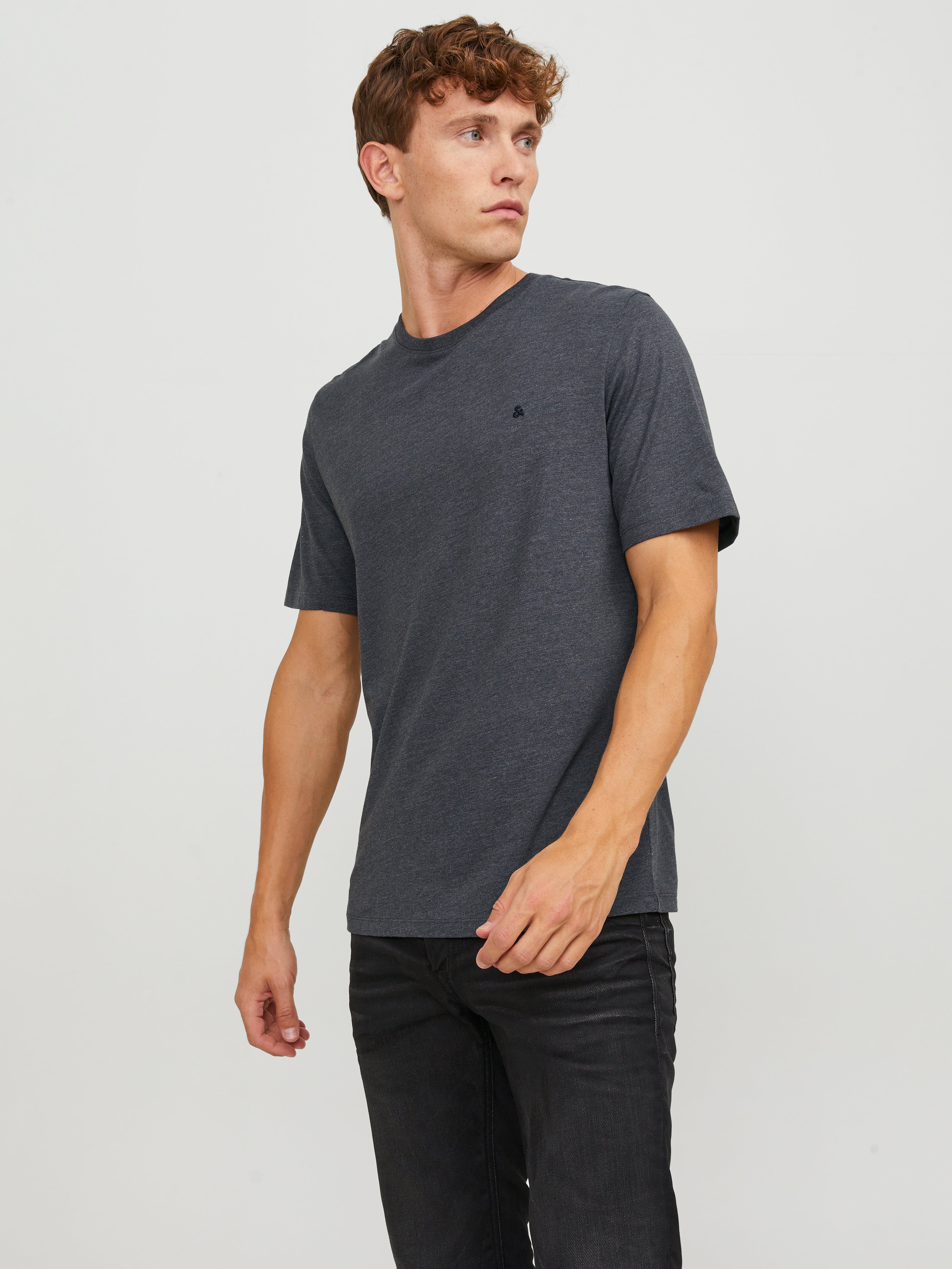 Basic Rundhals T-shirt | Dunkelgrau | Jack & Jones® 
