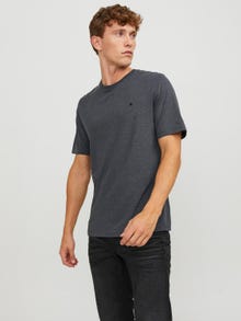 Jack & Jones Camiseta Basic Cuello redondo -Dark Grey Melange - 12245087