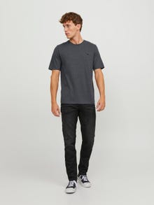 Jack & Jones Basic Ronde hals T-shirt -Dark Grey Melange - 12245087