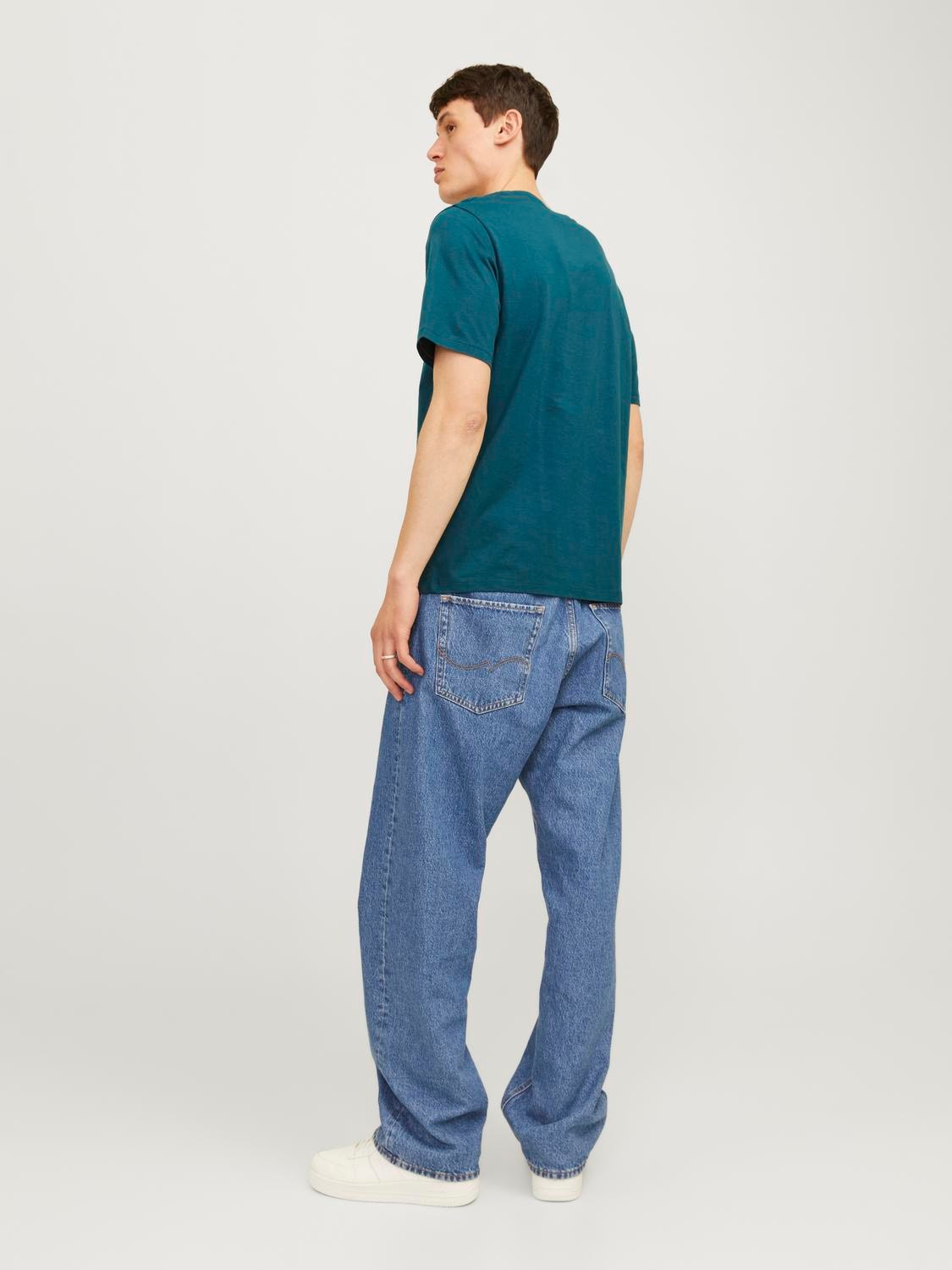 Jack & Jones Basic Kruhový výstřih Tričko -Deep Teal - 12245087