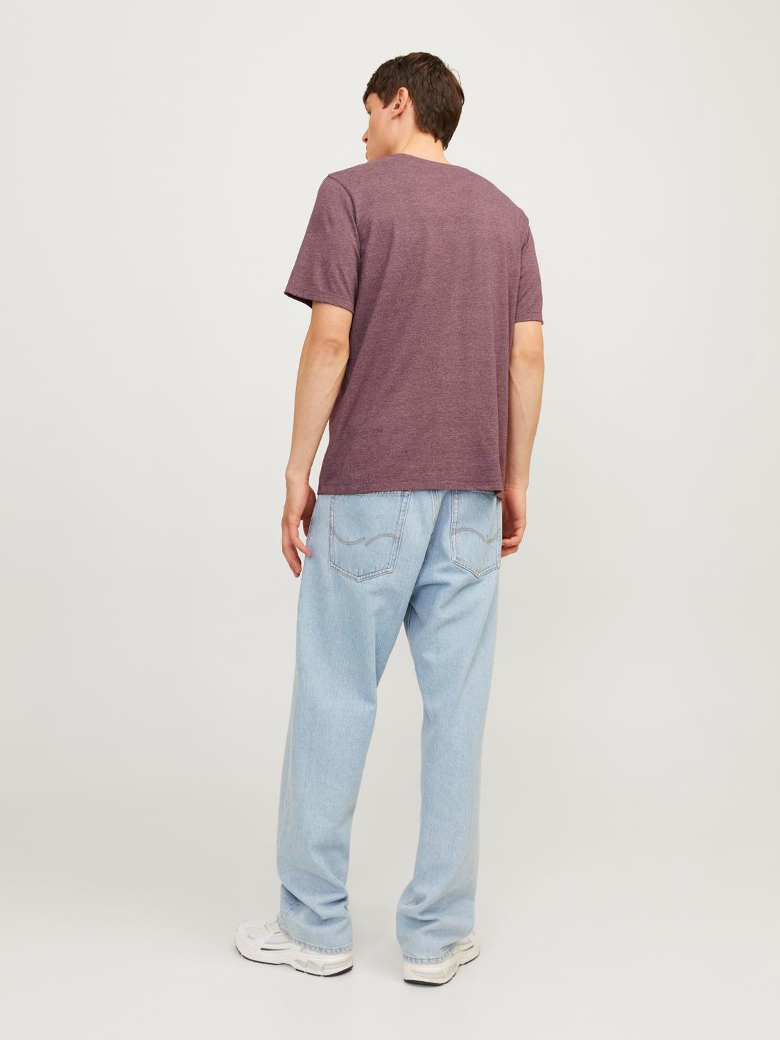 Jack & Jones Basic Pyöreä pääntie T-paita -Vineyard Wine  - 12245087