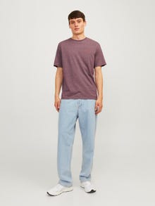 Jack & Jones Basic Pyöreä pääntie T-paita -Vineyard Wine  - 12245087