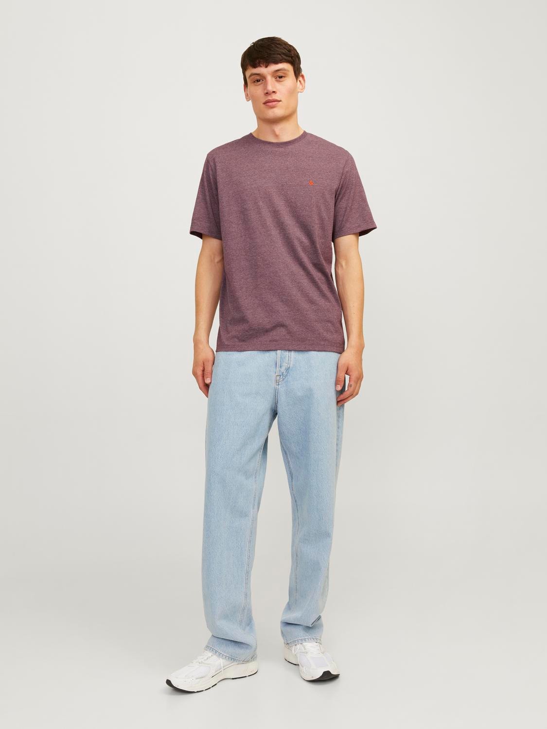 Jack & Jones Basic Pyöreä pääntie T-paita -Vineyard Wine  - 12245087