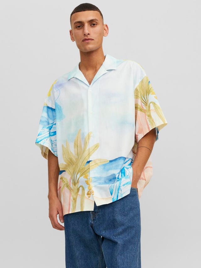 Jack & Jones Wide Fit Hawaii skjorte - 12245097