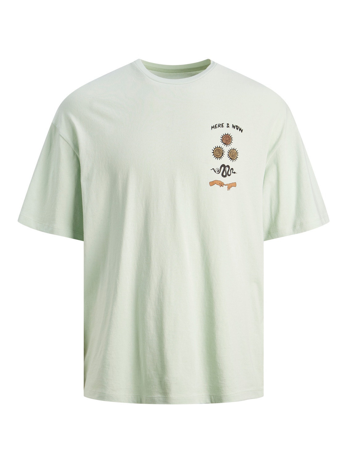 Jack & Jones Tryck Rundringning T-shirt -Celadon - 12245262