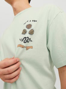 Jack & Jones Gedruckt Rundhals T-shirt -Celadon - 12245262