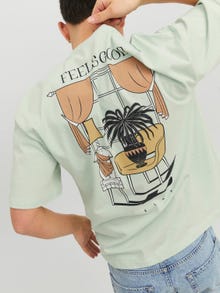Jack & Jones Bedrukt Ronde hals T-shirt -Celadon - 12245262