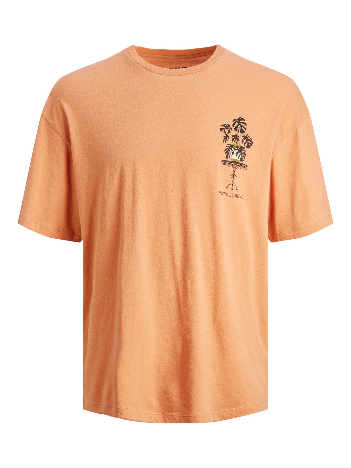 Jack & Jones Printed Crew neck T-shirt -Copper Tan - 12245262
