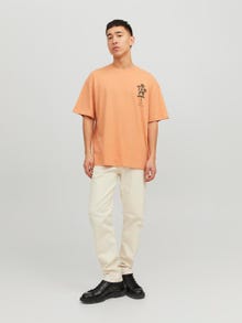 Jack & Jones Bedrukt Ronde hals T-shirt -Copper Tan - 12245262