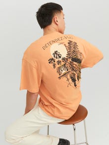Jack & Jones Bedrukt Ronde hals T-shirt -Copper Tan - 12245262