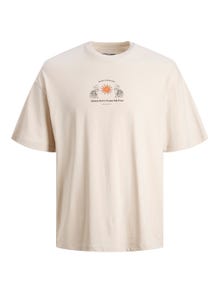Jack & Jones Printed Crew neck T-shirt -Moonbeam - 12245266