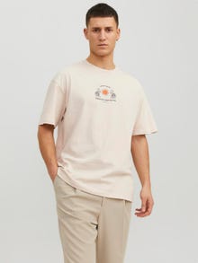 Jack & Jones T-shirt Imprimé Col rond -Moonbeam - 12245266