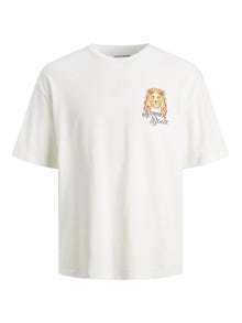 Jack & Jones T-shirt Imprimé Col rond -Cloud Dancer - 12245266