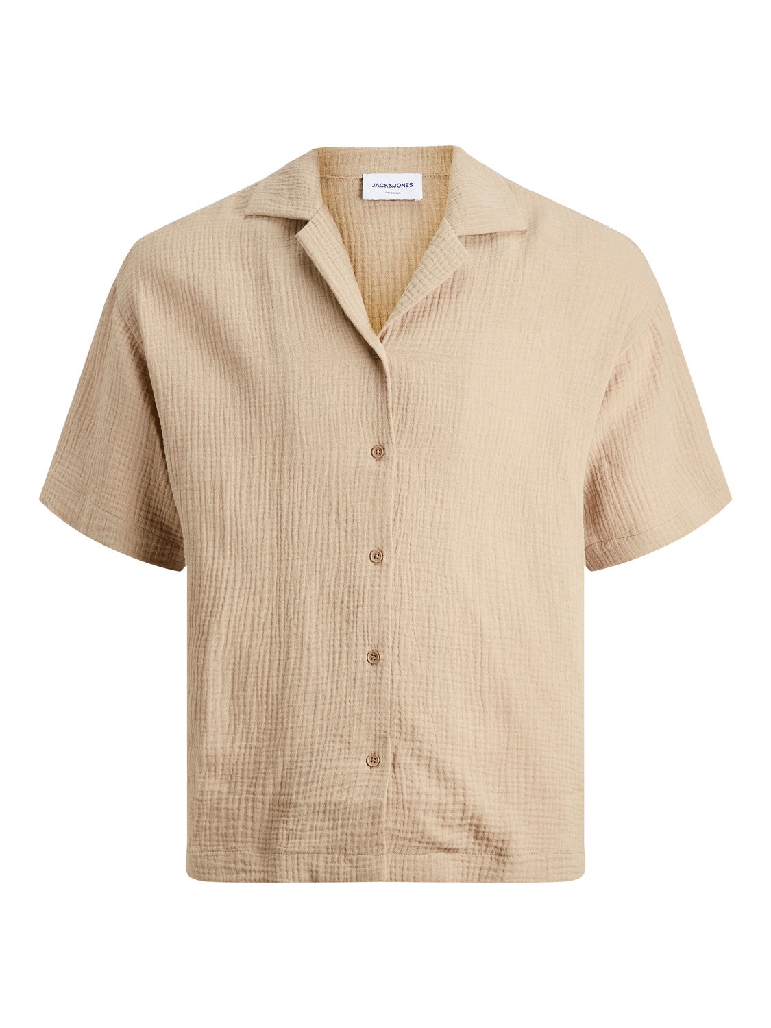 Jack & Jones Wide Fit Resort shirt -Crockery - 12245332