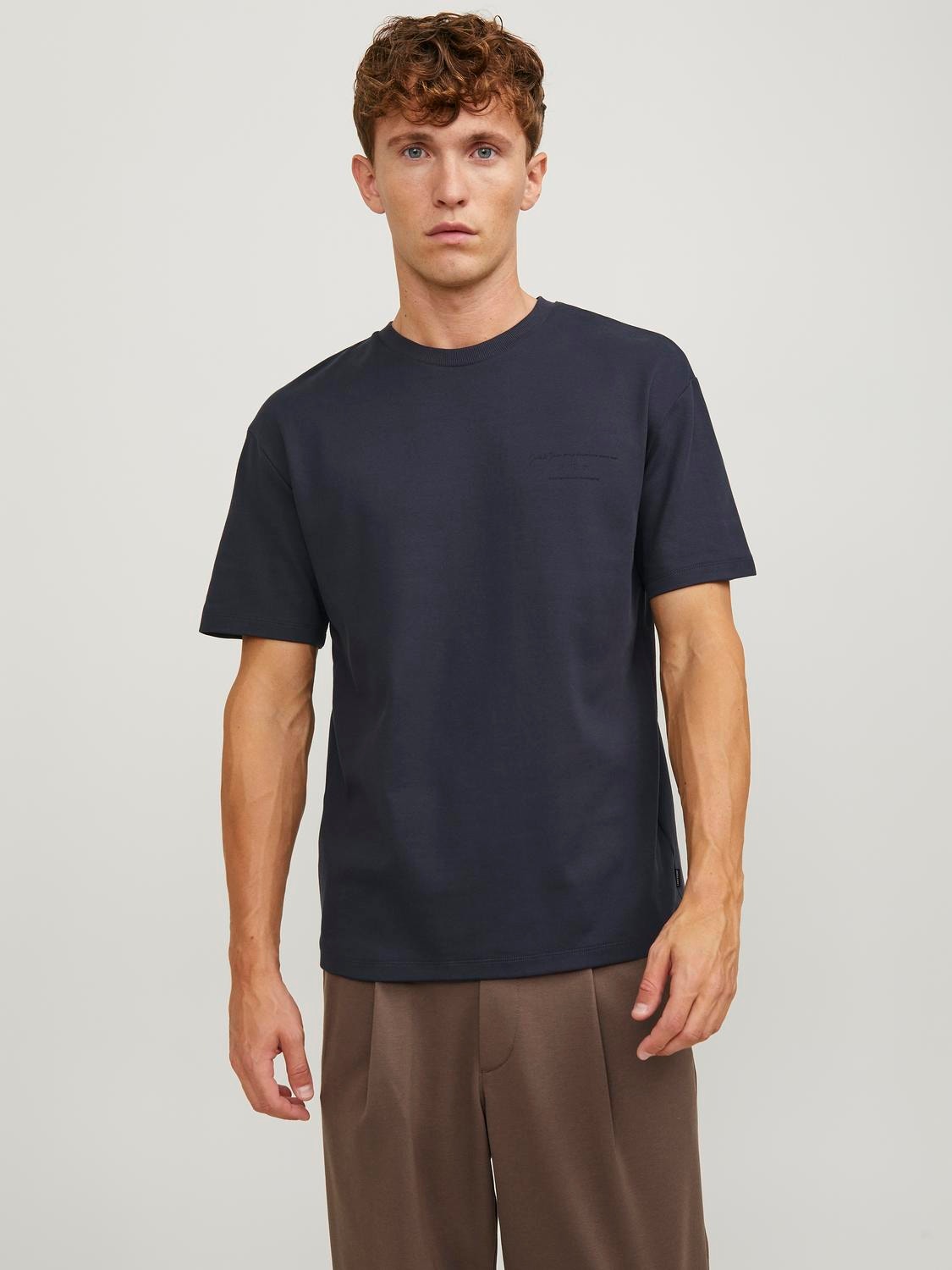 Jack & Jones Gedrukt Ronde hals T-shirt -Perfect Navy - 12245400