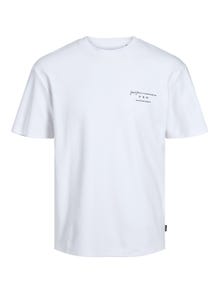Jack & Jones Bedrukt Ronde hals T-shirt -Bright White - 12245400