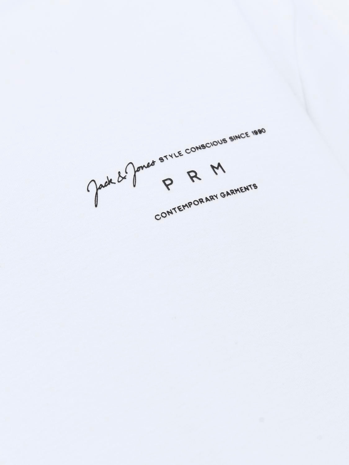 Jack & Jones Spausdintas raštas Apskritas kaklas Marškinėliai -Bright White - 12245400