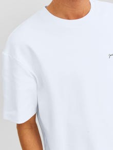 Jack & Jones Nadruk Okrągły dekolt T-shirt -Bright White - 12245400