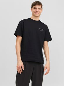 Jack & Jones Potištěný Kruhový výstřih Tričko -Black - 12245400