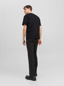 Jack & Jones Spausdintas raštas Apskritas kaklas Marškinėliai -Black - 12245400