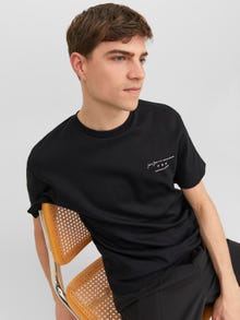 Jack & Jones Printed Crew neck T-shirt -Black - 12245400