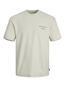 Jack & Jones Printed Crew neck T-shirt -Green Tint - 12245400
