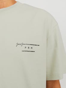 Jack & Jones Printed Crew neck T-shirt -Green Tint - 12245400