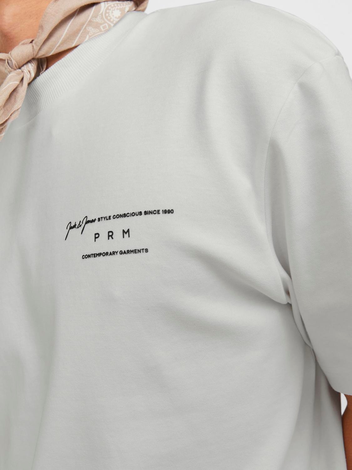 Jack & Jones Nadruk Okrągły dekolt T-shirt -Snow White - 12245400