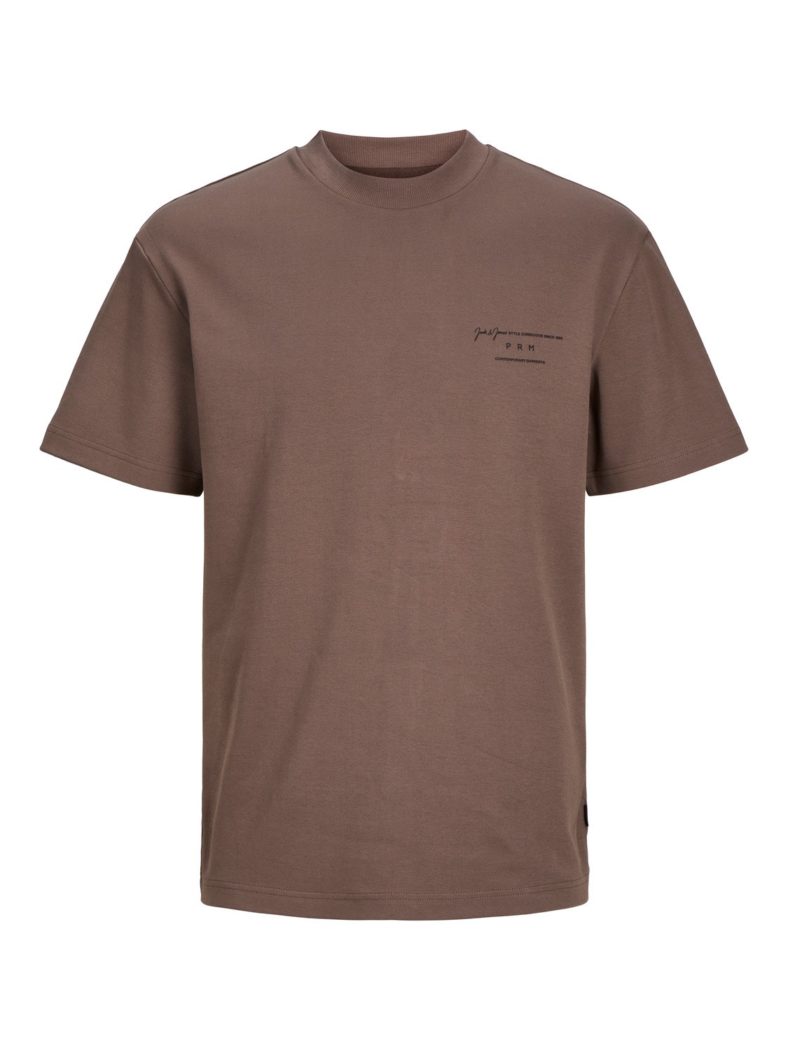 Jack & Jones Gedrukt Ronde hals T-shirt -Coffee Quartz - 12245400