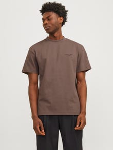 Jack & Jones Trükitud Ümmargune kaelus T-särk -Coffee Quartz - 12245400