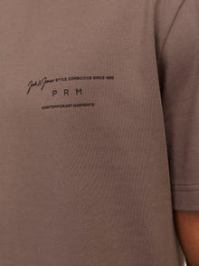 Jack & Jones Bedrukt Ronde hals T-shirt -Coffee Quartz - 12245400