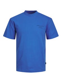 Jack & Jones Trykk O-hals T-skjorte -Palace Blue - 12245400