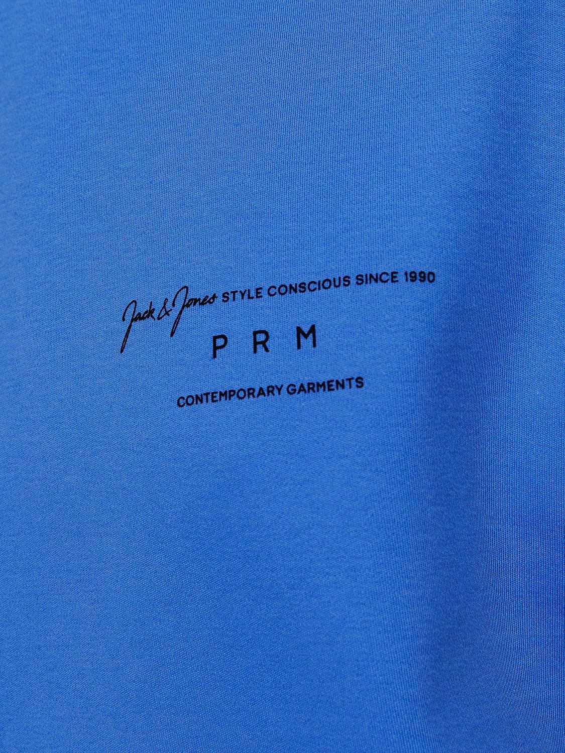 Jack & Jones Bedrukt Ronde hals T-shirt -Palace Blue - 12245400
