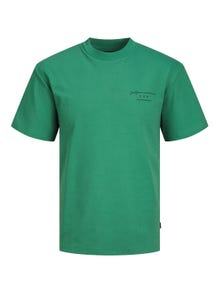 Jack & Jones Nadruk Okrągły dekolt T-shirt -Bottle Green - 12245400