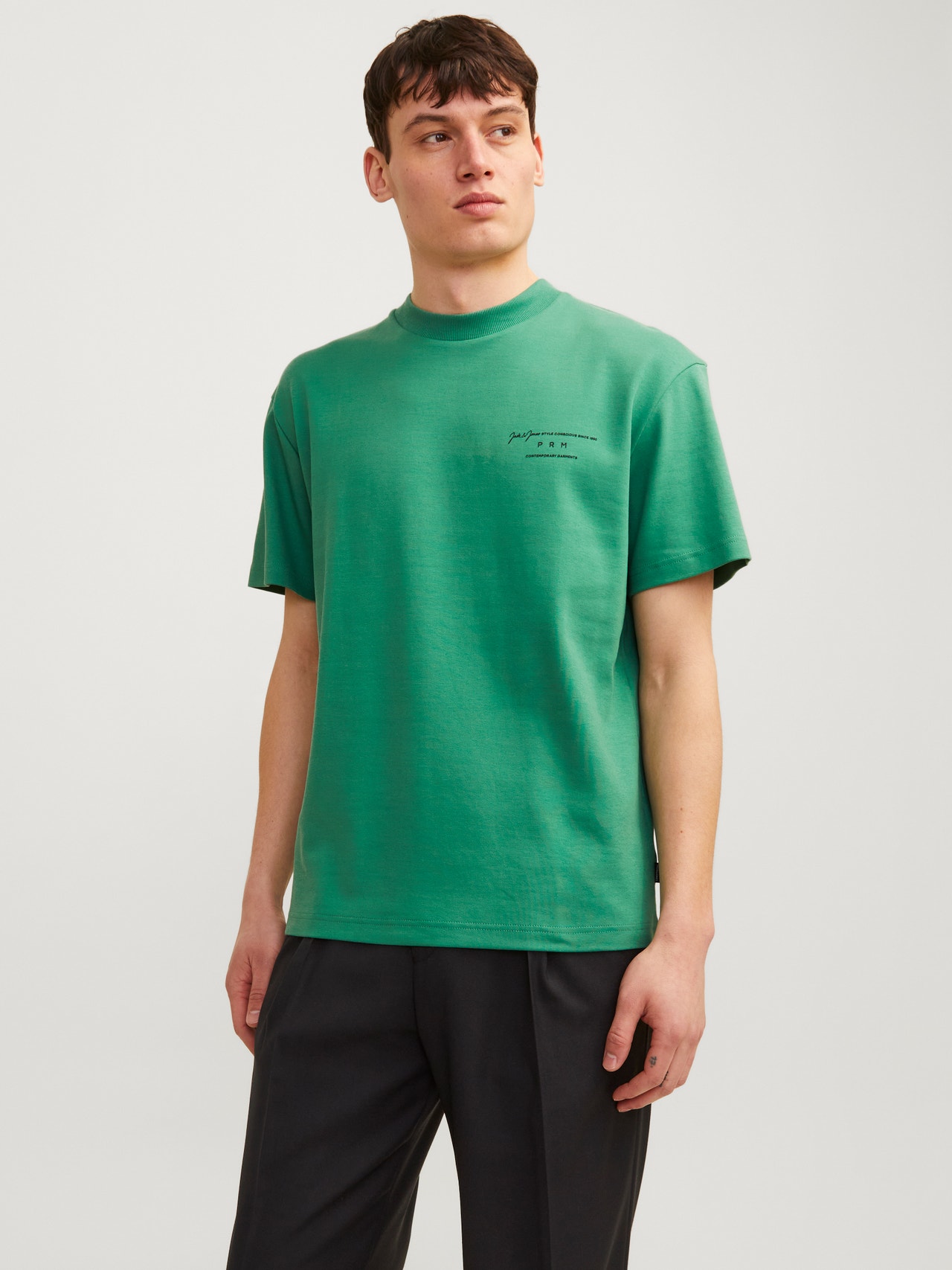 Jack & Jones Gedruckt Rundhals T-shirt -Bottle Green - 12245400