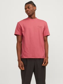 Jack & Jones Gedrukt Ronde hals T-shirt -Rapture Rose - 12245400