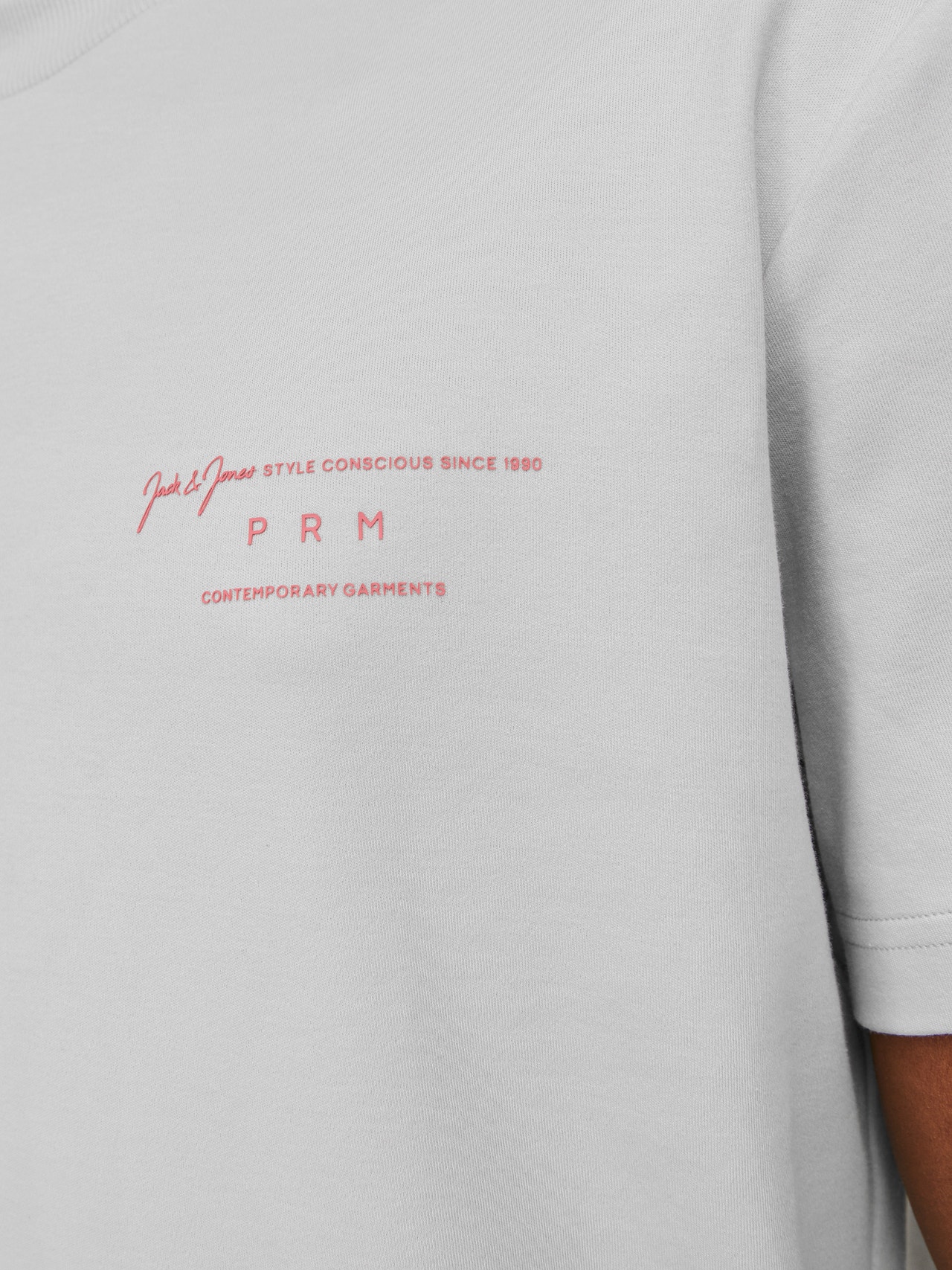 Jack & Jones Printet Crew neck T-shirt -Harbor Mist - 12245400
