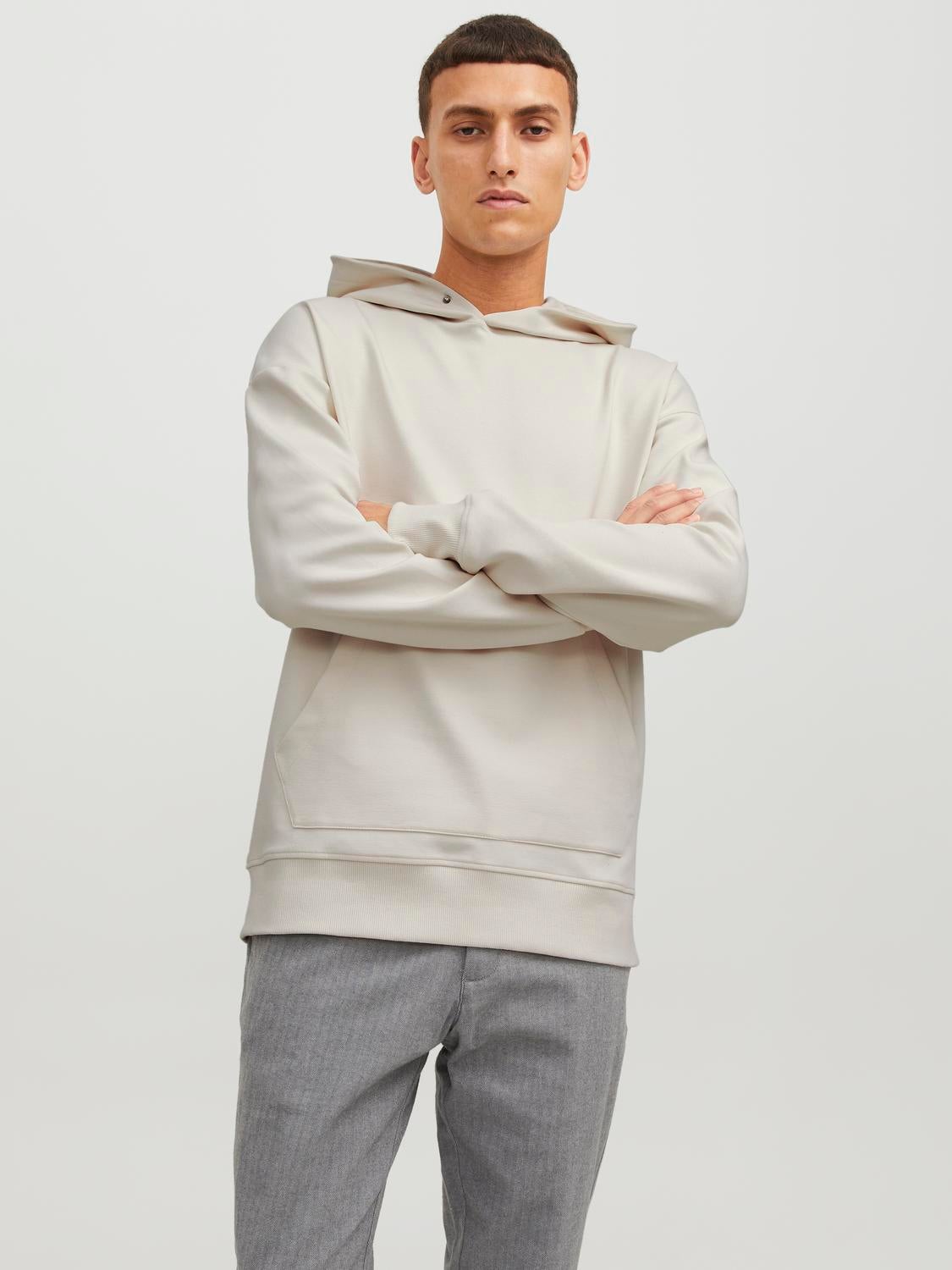 Plain Hoodie Beige Jack Jones