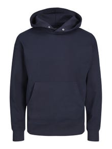 Jack & Jones Plain Hoodie -Perfect Navy - 12245402