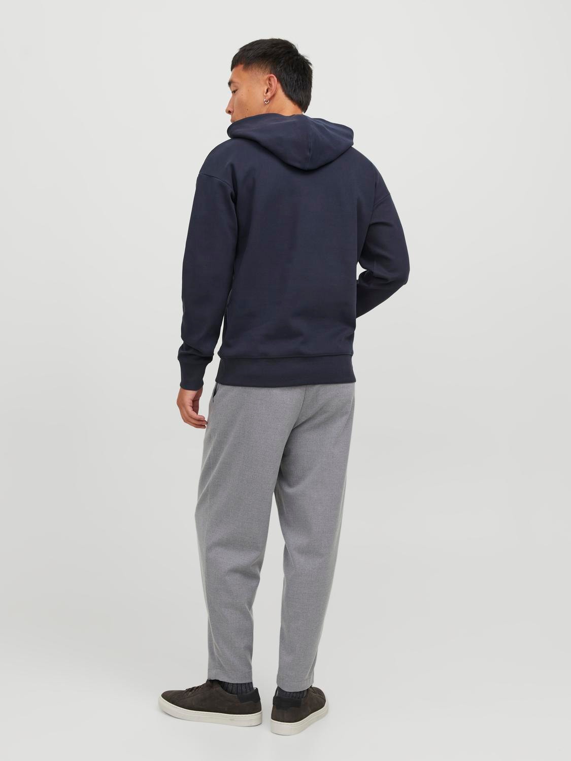 Jack & Jones Plain Hoodie -Perfect Navy - 12245402