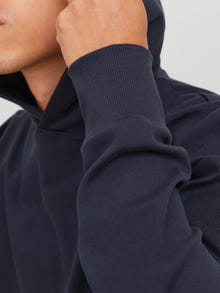 Jack & Jones Plain Hoodie -Perfect Navy - 12245402