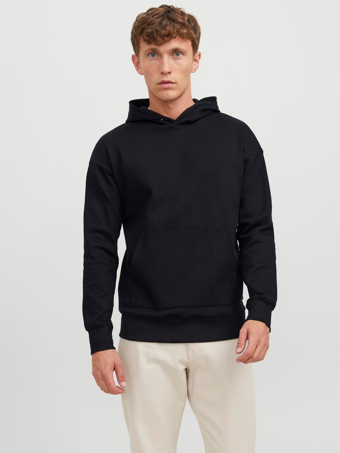 Jack & Jones Plain Hoodie -Black - 12245402