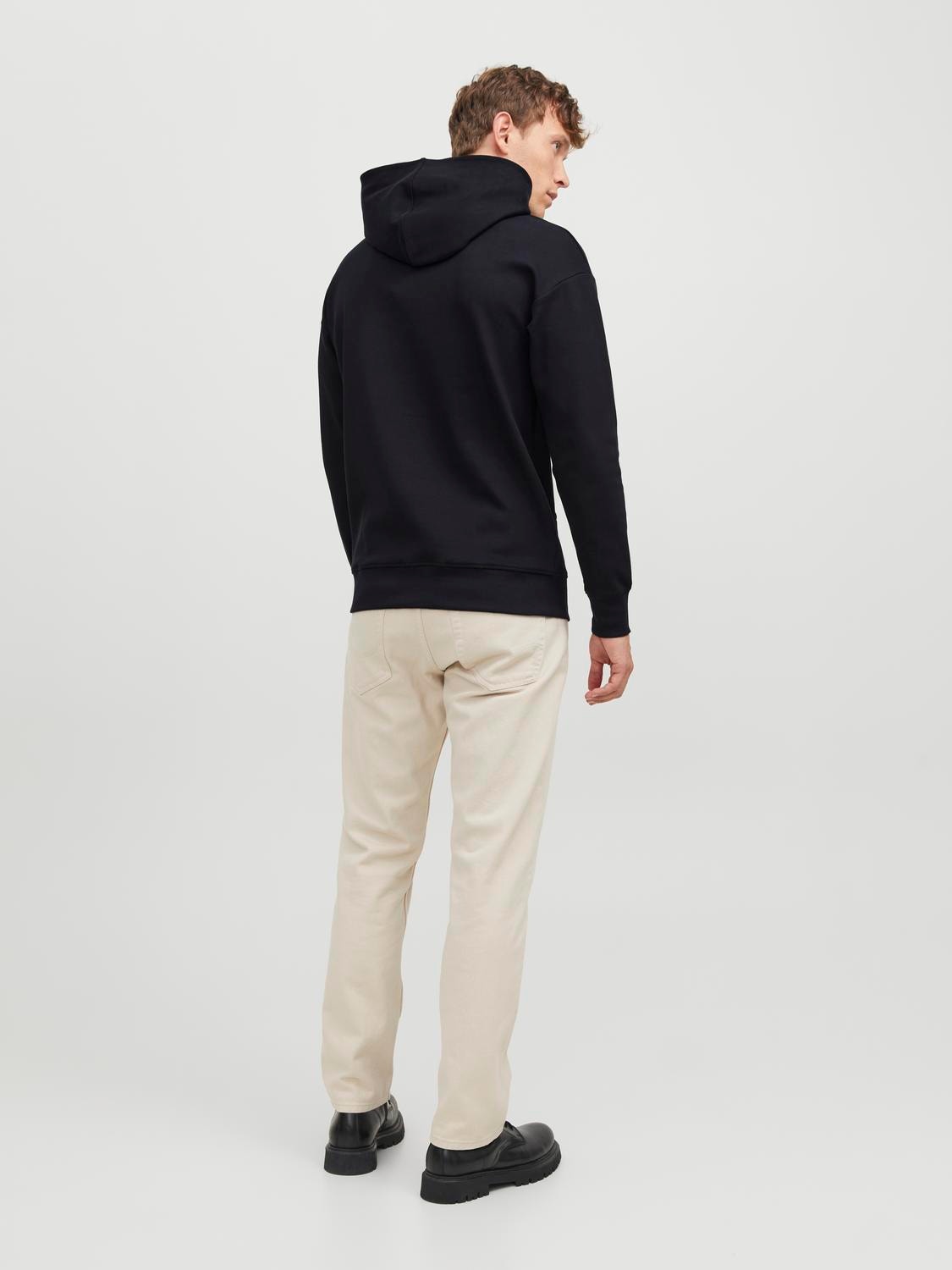 Jack & Jones Plain Hoodie -Black - 12245402