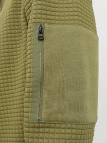 Jack & Jones Bez vzoru Mikina s polovičním zipem -Olive Branch - 12245404