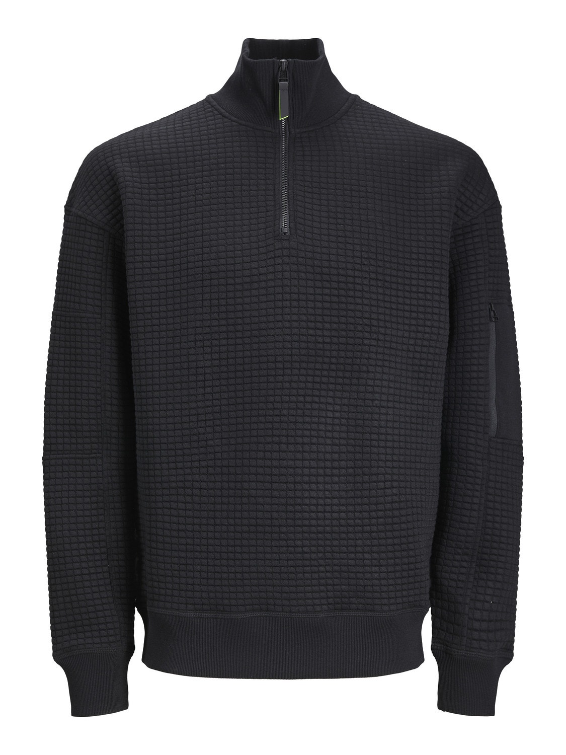 Jack & Jones Vanlig Genser med halv glidelås -Black - 12245404