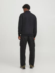 Jack & Jones Vanlig Genser med halv glidelås -Black - 12245404